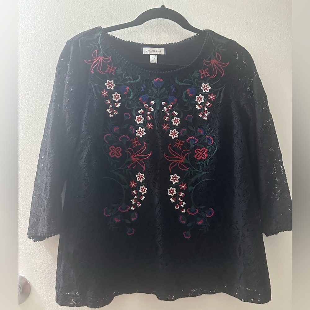 Charter Club XS Shirt in black